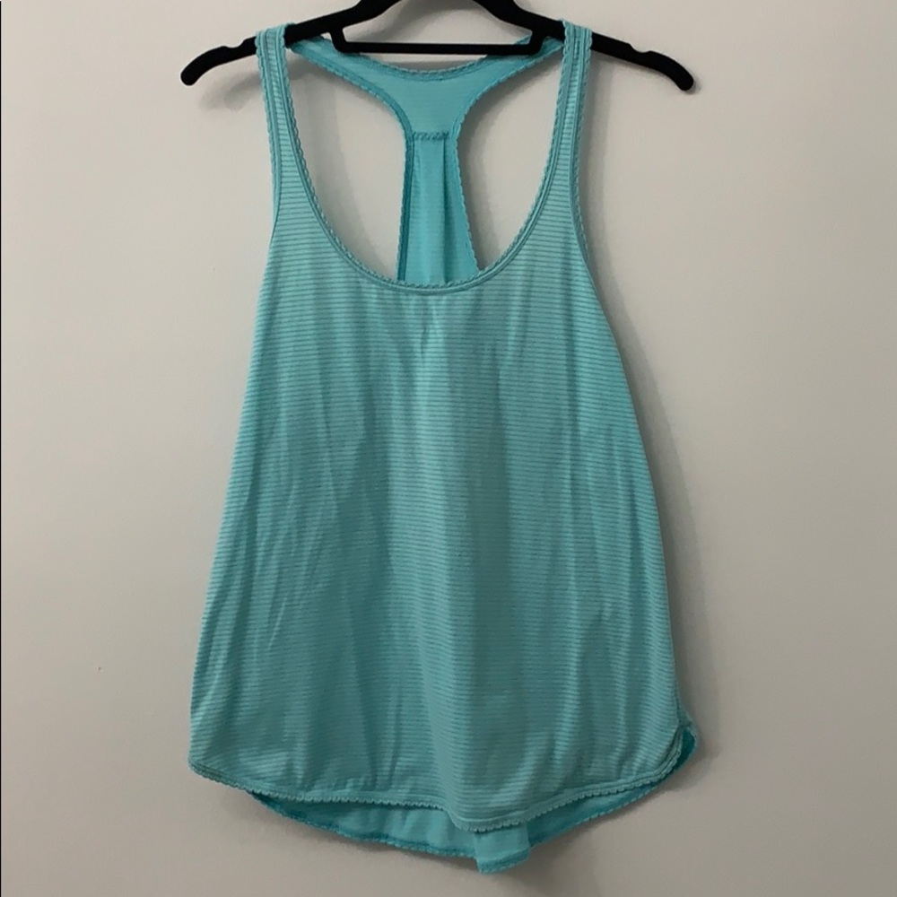 Blue racer back Lululemon tank
